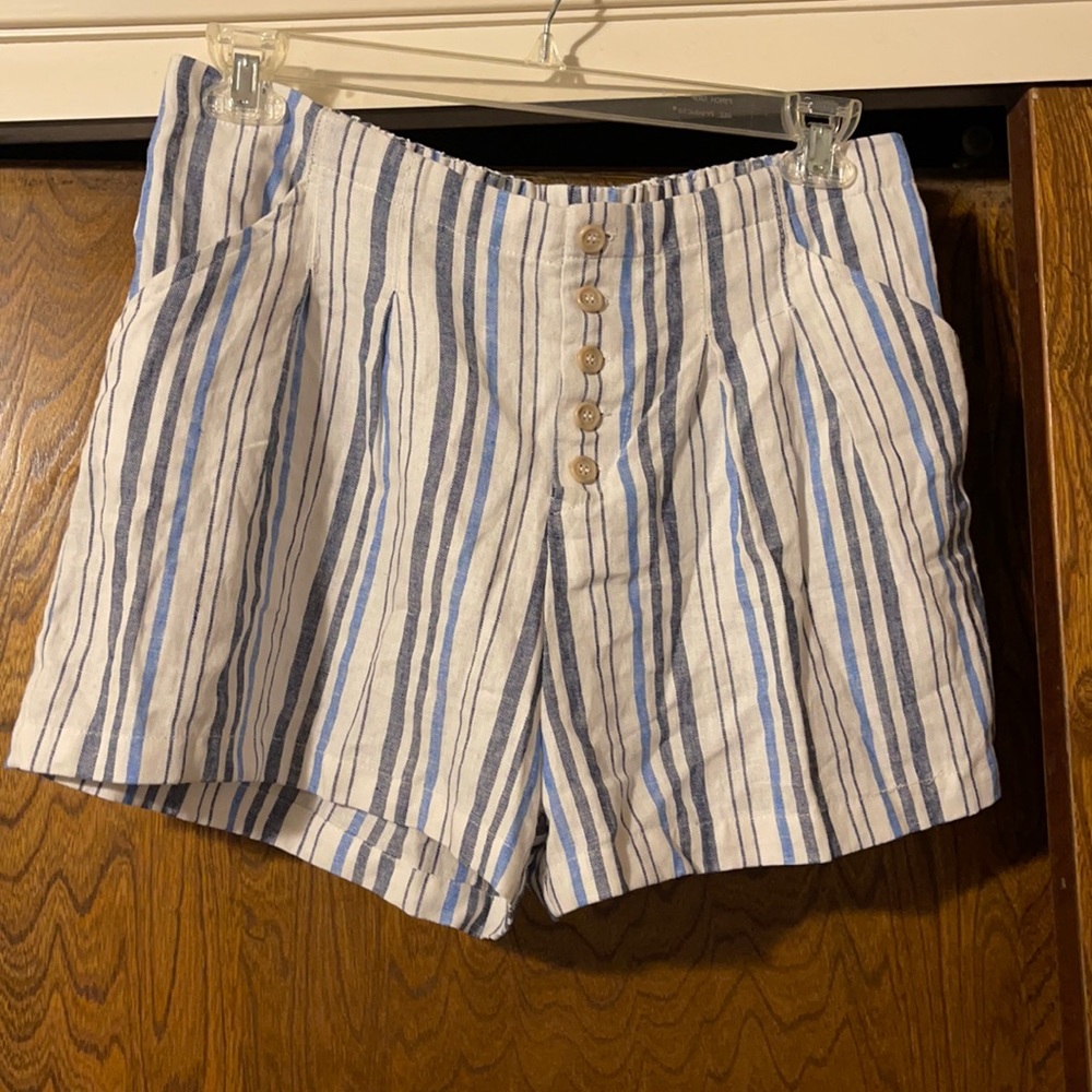 Indigo Rein NWT,linen blend high waisted shorts,sz.L